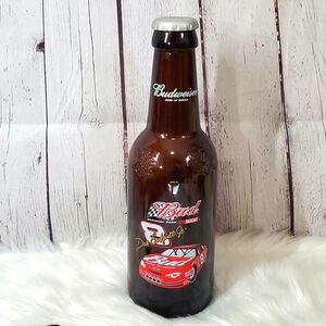 Y2K Budweiser Official Merchandise 15" Glass Nascar Dale Earnhardt Beer Bottle